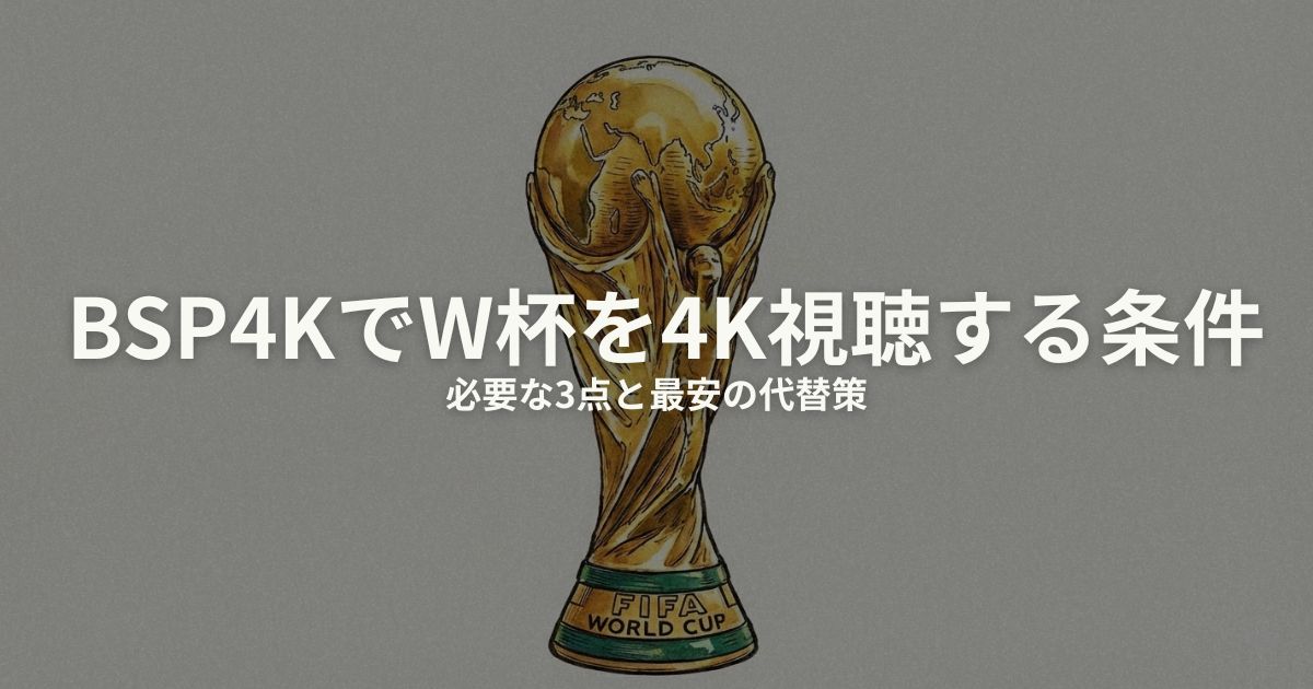 BSP4K W杯 4K視聴のアイキャッチ画像