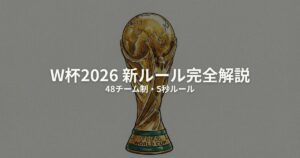 W杯2026 新ルールのアイキャッチ画像