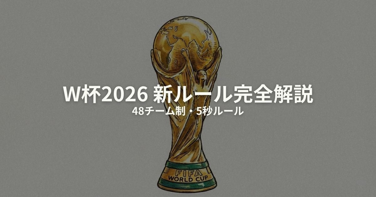 W杯2026 新ルールのアイキャッチ画像