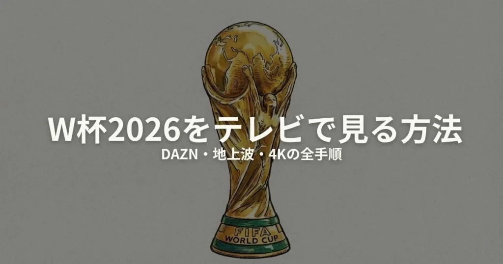DAZN テレビで見る方法のアイキャッチ画像