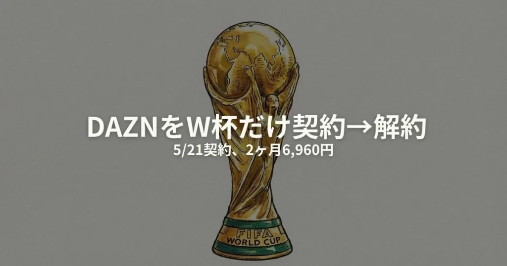 DAZN ワールドカップだけのアイキャッチ画像