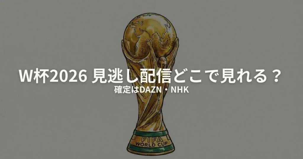 ワールドカップ 見逃し配信 見方のアイキャッチ画像